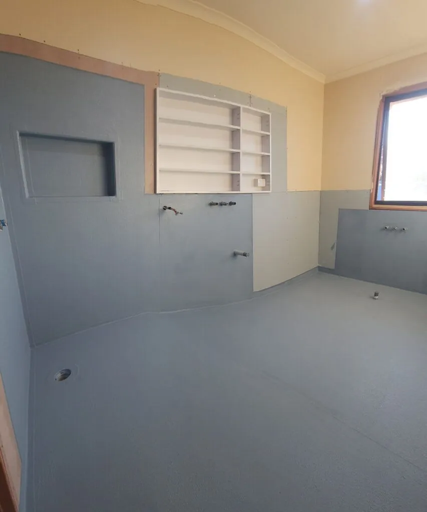 Wet area - second coat